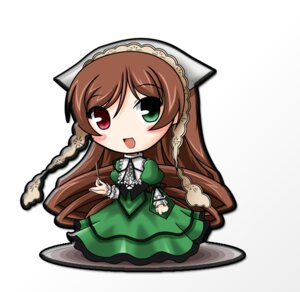 Rating: Safe Score: 0 Tags: 1girl :d blush brown_hair chibi dress frills green_dress green_eyes heterochromia image long_hair long_sleeves open_mouth red_eyes simple_background smile solo suiseiseki very_long_hair white_background User: admin