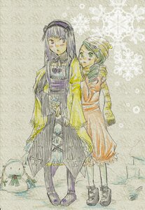 Rating: Safe Score: 0 Tags: 2girls hat image kanaria long_hair multiple_girls pair standing suigintou traditional_media watercolor_(medium) User: admin