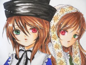 Rating: Safe Score: 0 Tags: 2girls brown_hair frills green_eyes hat head_scarf heterochromia image long_hair looking_at_viewer multiple_girls pair red_eyes siblings sisters souseiseki suiseiseki twins User: admin