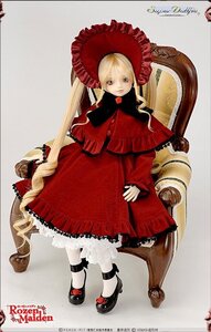 Rating: Safe Score: 0 Tags: 1girl blonde_hair bonnet bow doll dress frills full_body long_hair long_sleeves looking_at_viewer mary_janes pantyhose shinku shoes solo twintails umbrella white_legwear User: admin