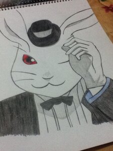 Rating: Safe Score: 0 Tags: bow bowtie image laplace_no_ma photo red_eyes smile solo traditional_media User: admin