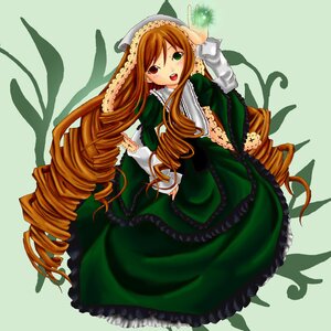 Rating: Safe Score: 0 Tags: 1girl brown_hair dress drill_hair frills full_body green_background green_dress green_eyes heterochromia image long_hair long_sleeves looking_at_viewer open_mouth red_eyes simple_background solo suiseiseki twin_drills twintails very_long_hair User: admin