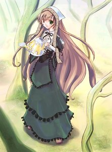 Rating: Safe Score: 0 Tags: 1girl artist_request bonnet brown_hair doll dress frills full_body green_dress green_eyes headdress heterochromia holding image light_smile long_hair long_sleeves looking_at_viewer red_eyes ribbon rozen_maiden shoes solo source_request standing suiseiseki very_long_hair watering_can User: admin