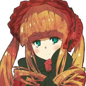 Rating: Safe Score: 0 Tags: 1girl bangs blonde_hair blush bonnet drill_hair flower green_eyes hat image long_hair looking_at_viewer red_flower red_rose rose shinku simple_background smile solo twintails white_background User: admin