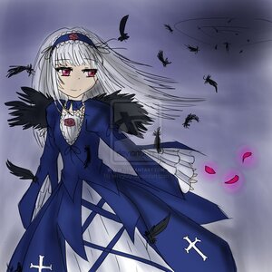 Rating: Safe Score: 0 Tags: 1girl bird black_feathers black_wings dress feathers flower frills hairband image lolita_hairband long_hair long_sleeves pink_eyes ribbon silver_hair smile solo suigintou wings User: admin