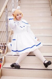 Rating: Safe Score: 0 Tags: 1girl 3d black_footwear blonde_hair dress hinaichigo lips mary_janes pantyhose photo photorealistic realistic shoes solo standing striped vertical_stripes white_dress white_legwear wooden_floor User: admin