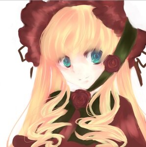 Rating: Safe Score: 0 Tags: 1girl blonde_hair blue_eyes bonnet flower hat image long_hair looking_at_viewer pink_rose red_flower red_rose rose shinku simple_background solo upper_body white_background User: admin