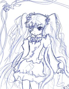 Rating: Safe Score: 0 Tags: 1girl dress flower hair_ornament image kirakishou long_hair looking_at_viewer monochrome rose solo torn_clothes torn_dress very_long_hair User: admin