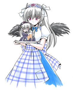 Rating: Safe Score: 0 Tags: 2girls black_wings blush dress hairband image long_hair multiple_girls pink_eyes puffy_sleeves silver_hair solo suigintou wings User: admin