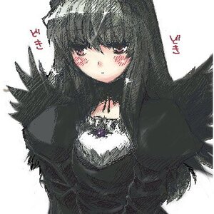 Rating: Safe Score: 0 Tags: 1girl bangs black_hair blush closed_mouth image long_hair long_sleeves looking_at_viewer simple_background solo suigintou upper_body white_background User: admin