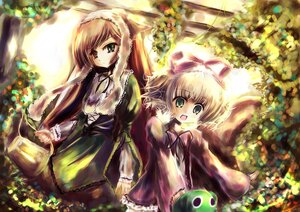 Rating: Safe Score: 0 Tags: 2girls :d abudala blonde_hair bow brown_hair commentary_request dress frills green_eyes heterochromia hina_ichigo hinaichigo image long_hair long_sleeves looking_at_viewer multiple_girls open_mouth outdoors pair pink_bow rozen_maiden short_hair siblings sisters smile suiseiseki sunlight twins watering_can User: admin