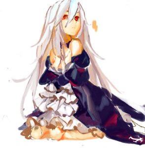 Rating: Safe Score: 0 Tags: 1girl bare_shoulders barefoot dress frills image long_hair long_sleeves looking_at_viewer red_eyes sitting solo suigintou very_long_hair User: admin