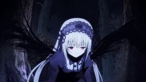 Rating: Safe Score: 0 Tags: 1girl bangs black_dress black_wings breasts closed_mouth detached_collar dress eyebrows_visible_through_hair frills hairband image juliet_sleeves long_hair long_sleeves looking_at_viewer night outdoors puffy_sleeves red_eyes ribbon solo suigintou very_long_hair wings User: admin