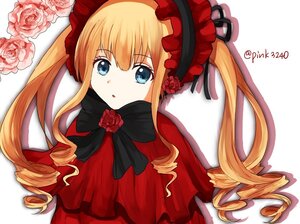 Rating: Safe Score: 0 Tags: 1girl blonde_hair blue_eyes bow bowtie capelet drill_hair flower image long_hair looking_at_viewer lying parted_lips pink_rose red_flower red_rose ringlets rose shinku solo twin_drills twintails twitter_username User: admin