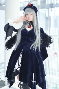 Rating: Safe Score: 0 Tags: 1girl bangs blunt_bangs dress long_hair long_sleeves looking_at_viewer red_eyes solo standing suigintou User: admin