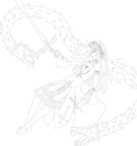 Rating: Safe Score: 0 Tags: 1girl dress full_body greyscale hairband holding holding_weapon image lineart long_sleeves looking_at_viewer monochrome ribbon solo standing striped suigintou sword weapon wings User: admin