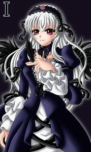 Rating: Safe Score: 0 Tags: 1girl detached_collar dress flower frills hairband image juliet_sleeves long_hair long_sleeves looking_at_viewer pink_eyes puffy_sleeves red_eyes ribbon rose silver_hair solo suigintou wings User: admin