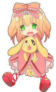 Rating: Safe Score: 0 Tags: 1girl blonde_hair bow dress frills full_body green_eyes hair_bow hinaichigo image open_mouth pink_footwear pokemon_(creature) red_footwear shoes solo striped User: admin