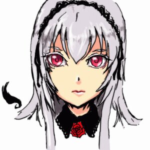 Rating: Safe Score: 0 Tags: 1girl closed_mouth feathers flower frills hairband image lolita_fashion lolita_hairband looking_at_viewer portrait red_eyes red_flower red_rose rose silver_hair simple_background solo suigintou white_background User: admin