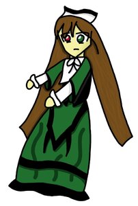 Rating: Safe Score: 0 Tags: 1girl bangs brown_hair dress full_body green_dress green_eyes heterochromia image long_hair long_sleeves looking_at_viewer red_eyes simple_background solo standing suiseiseki very_long_hair watering_can white_background User: admin