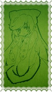 Rating: Safe Score: 0 Tags: 1girl bow dress green_theme hair_bow halftone halftone_background image long_hair looking_at_viewer lying monochrome on_side polka_dot reiuji_utsuho solo suiseiseki User: admin