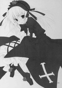 Rating: Safe Score: 0 Tags: 1girl blush doujinshi doujinshi_#152 dress flower frills greyscale hairband image lolita_fashion long_hair long_sleeves looking_at_viewer monochrome multiple rose solo suigintou twintails very_long_hair wings User: admin