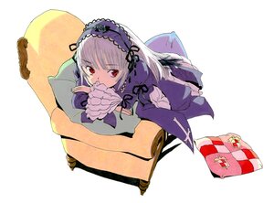 Rating: Safe Score: 0 Tags: 1girl box dress flower frills gift hairband image long_hair long_sleeves looking_at_viewer red_eyes rose silver_hair sitting solo suigintou wings User: admin