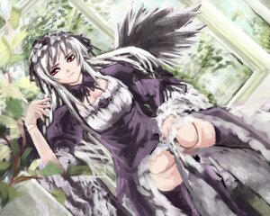 Rating: Safe Score: 0 Tags: 1girl auto_tagged black_wings detached_collar dress feathers flower frills hairband image lolita_hairband long_hair long_sleeves looking_at_viewer pink_eyes plant puffy_sleeves red_eyes rose silver_hair solo suigintou wings User: admin