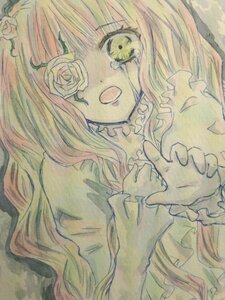Rating: Safe Score: 0 Tags: 1girl blonde_hair crying crying_with_eyes_open dress flower image kirakishou long_hair long_sleeves looking_at_viewer open_mouth pink_hair pink_rose rose solo tears traditional_media upper_body yellow_eyes User: admin