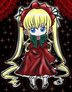 Rating: Safe Score: 0 Tags: 1girl blonde_hair blue_eyes bow bowtie capelet dress flower full_body glint image long_hair looking_at_viewer pink_flower pink_rose red_capelet red_dress red_flower red_rose rose shinku solo sparkle sparkle_background sparkling_eyes standing twin_drills twintails white_legwear User: admin