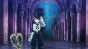 Rating: Safe Score: 0 Tags: 1girl black_ribbon dress hat image long_sleeves looking_at_viewer neck_ribbon ribbon short_hair solo souseiseki standing top_hat User: admin