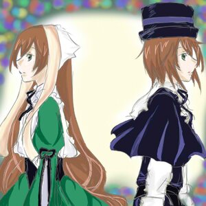 Rating: Safe Score: 0 Tags: 2girls brown_hair dress green_dress green_eyes hat head_scarf image long_hair long_sleeves multiple_girls pair short_hair siblings sisters souseiseki suiseiseki twins very_long_hair User: admin