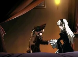 Rating: Safe Score: 0 Tags: 2girls black_dress black_ribbon curtains dress hairband image indoors long_hair long_sleeves looking_at_another multiple_girls pair ribbon shinku silver_hair sitting suigintou table white_hair User: admin