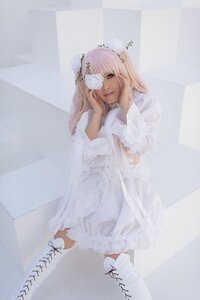 Rating: Safe Score: 0 Tags: 1girl artist_name auto_tagged dress flower hair_flower kirakishou lips long_hair looking_at_viewer pink_hair smile solo white_dress User: admin