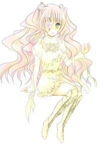 Rating: Safe Score: 0 Tags: 1girl blonde_hair boots dress eyepatch flower full_body green_eyes image kirakishou knee_boots long_hair pink_hair rose solo thighhighs very_long_hair yellow_dress User: admin