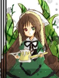 Rating: Safe Score: 0 Tags: 1girl brown_hair dress green_dress green_eyes hat head_scarf heterochromia holding image long_hair long_sleeves looking_at_viewer plant red_eyes solo suiseiseki very_long_hair watering_can User: admin