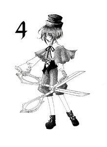 Rating: Safe Score: 0 Tags: 1girl boots capelet full_body greyscale hat image monochrome ribbon shoes short_hair solo souseiseki standing User: admin