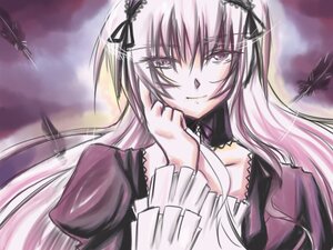 Rating: Safe Score: 0 Tags: 1girl dress frills hairband image long_hair long_sleeves looking_at_viewer pink_eyes silver_hair smile solo suigintou tongue tongue_out upper_body User: admin