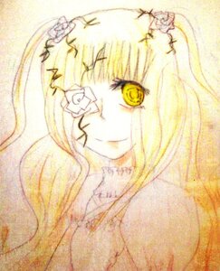 Rating: Safe Score: 0 Tags: 1girl bangs blonde_hair flower hair_flower hair_ornament image kirakishou long_hair looking_at_viewer profile rose smile solo white_flower white_rose yellow_eyes User: admin