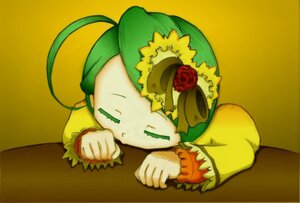 Rating: Safe Score: 0 Tags: 1girl closed_eyes dress flower green_hair hair_ornament image kanaria red_flower red_rose rose solo User: admin