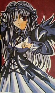 Rating: Safe Score: 0 Tags: 1girl auto_tagged black_ribbon dress frills image jewelry juliet_sleeves long_hair long_sleeves looking_at_viewer puffy_sleeves red_eyes ribbon silver_hair simple_background solo standing suigintou wings User: admin