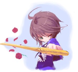 Rating: Safe Score: 0 Tags: 1girl brown_hair flower green_eyes heterochromia holding image looking_at_viewer petals red_flower red_rose rose rose_petals short_hair solo souseiseki upper_body weapon User: admin