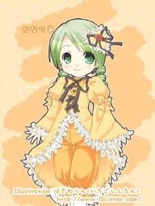 Rating: Safe Score: 0 Tags: 15citron 1girl blush dress drill_hair frills green_eyes green_hair hair_ornament hairpin halftone halftone_background heart heart_hair_ornament image kanaria long_sleeves looking_at_viewer orange_hair pants polka_dot polka_dot_background poncho puffy_sleeves rozen_maiden simple_background smile solo standing twin_drills yellow_dress User: admin