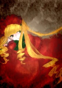 Rating: Safe Score: 0 Tags: 1girl bangs blonde_hair bonnet bow bowtie dress drill_hair hat image long_hair long_sleeves looking_at_viewer red_dress shinku solo very_long_hair User: admin