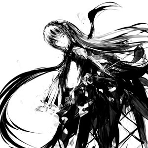 Rating: Safe Score: 0 Tags: 1girl akemi_homura auto_tagged dress floating_hair flower greyscale hairband image lolita_hairband long_hair long_sleeves looking_at_viewer monochrome simple_background solo suigintou very_long_hair white_background User: admin