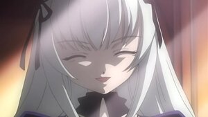 Rating: Safe Score: 0 Tags: 1girl bangs black_ribbon closed_eyes closed_mouth eyebrows_visible_through_hair face facing_viewer hair_ribbon image long_hair ribbon smile solo suigintou User: admin