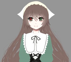 Rating: Safe Score: 0 Tags: 1girl auto_tagged bangs black_ribbon brown_hair closed_mouth dress frills green_dress green_eyes grey_background heterochromia image long_hair long_sleeves looking_at_viewer red_eyes ribbon simple_background smile solo suiseiseki upper_body very_long_hair User: admin