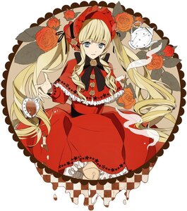 Rating: Safe Score: 0 Tags: 1girl blonde_hair blue_eyes bonnet bow capelet checkered checkered_background checkered_floor cup dress drill_hair flower hat image long_hair looking_at_viewer red_dress red_flower red_rose rose saucer shinku solo tea teacup twintails very_long_hair User: admin