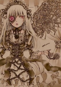 Rating: Safe Score: 0 Tags: 1girl chain doll_joints dress eyepatch flower frills gothic_lolita image joints lolita_fashion lolita_hairband long_hair red_eyes rose solo suigintou white_hair User: admin
