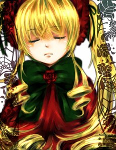 Rating: Safe Score: 0 Tags: 1girl blonde_hair closed_eyes drill_hair flower image long_hair red_flower rose shinku sleeping solo twintails User: admin